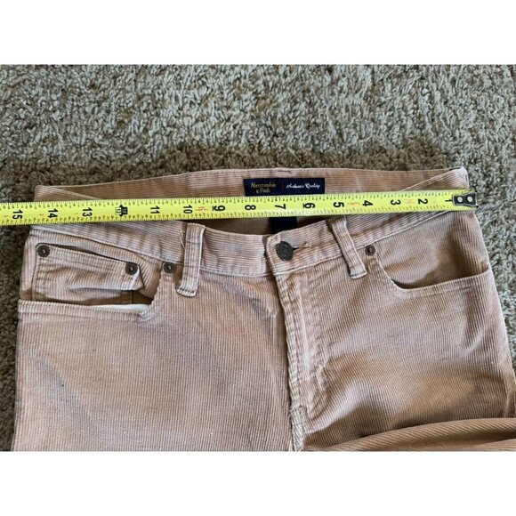 ABERCROMBIE & FITCH Vintage Y2K 90s Corduroy Jean Pants Mid Rise Boot Flare Sz 6 - Picture 6 of 8
